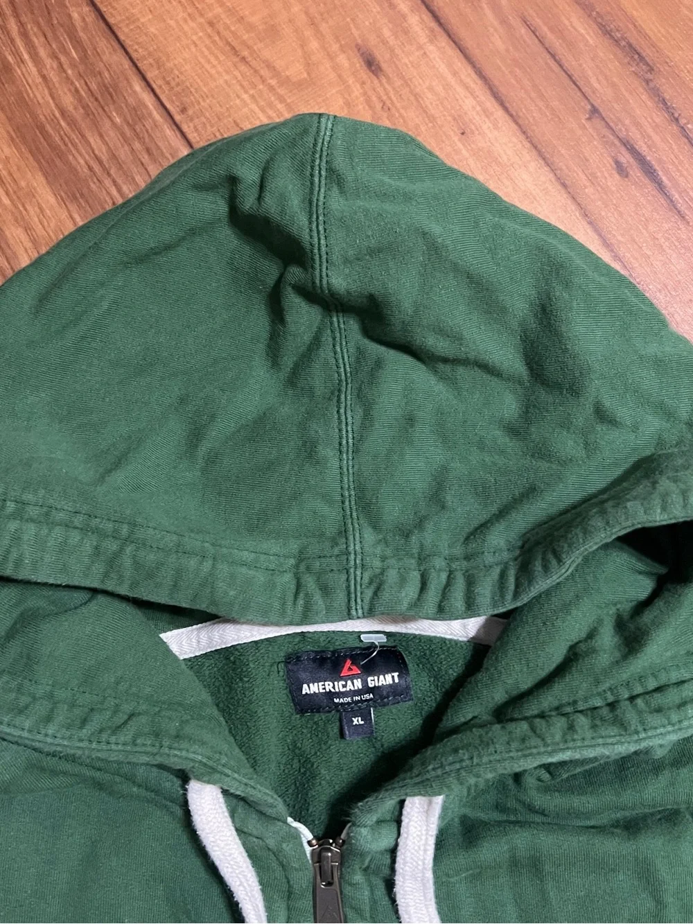 American Giant Full Zip Hoodie Mens Size X Large Cotton Classic Made In USA